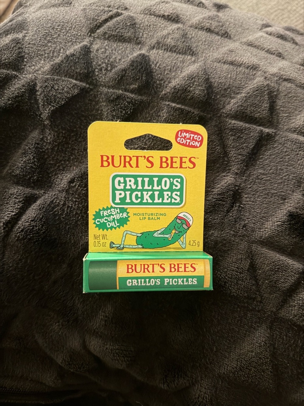 Burt's Bees Grillo's Pickles Moisturizing Lip Balm - Green & Yellow Packaging